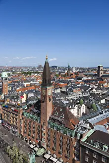 Kobenhavn Prints: Denmark, Zealand, Copenhagen, Scandic Hotel, elevated view