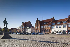 Sjaelland Prints: Denmark, Zealand, Koge, The Torvet, largest town square in Denmark