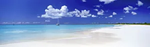 Deserted Beach, Barbuda, Caribbean, West Indies
