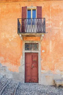 Greenway Del Lago Di Como Prints: Details of a colorful house along the Greenway del Lago di Como path