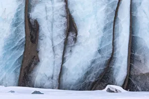 Glaciers Prints: Details on a glacier at Svalbard Islands, Norway, Europe