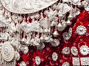 Details of Miao traditional silver jewellery, Guizhou, China