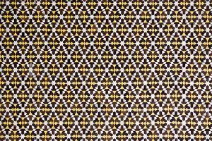 Tiling Prints: Details of ornate Moroccan tiling, Medina, Fez (Fes), Morocco, North Africa, Africa