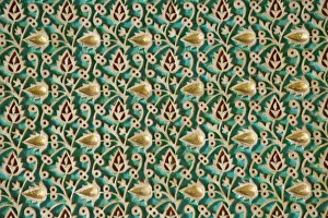 Royal Palace Prints: Details of ornate Moroccan tiling, Medina, Fez, Morocco