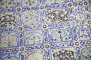 Images Dated 14th June 2011: Details of tiles on Chini-ka-Rauza (tomb of Afzal Khan), Agra, Uttar Pradesh, India