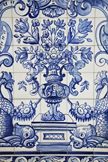 Colonial Architecture Gallery: Details of tiles inside Leal Senado (Loyal Senate), Macau, China