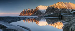 The Devils Jaw Reflecting in Tide-pool, Senja, Norway