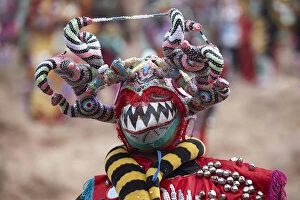 Festivity Gallery: One of the 'Devil's' masks of the Uquia Carnival, Jujuy, Argentina
