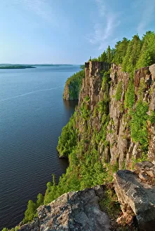 Cliff Face Prints: Devil's Rock on the shore of Lake Temiskaming near Cobalt, Ontario, Canada