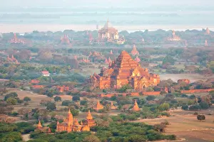 Pagodas Prints: The Dhammayangyi Temple, surrounded by other temples and pagodas