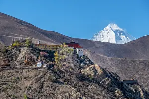 Jharkot Prints: Dhaulagiri mountain and Jharkot village (near Muktinath), Lower Mustang, Nepal