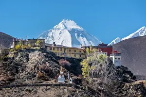 Remote Prints: Dhaulagiri mountain and Jharkot village (near Muktinath), Lower Mustang, Nepal