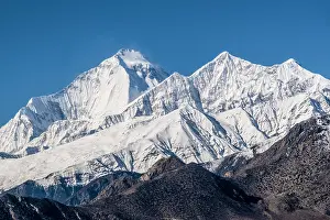 Lower Mustang Prints: Dhaulagiri mountain from Muktinath, Lower Mustang, Nepal