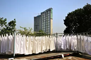 Dhobi Ghats of Mumbai (Bombay), where indians made the laundry. India