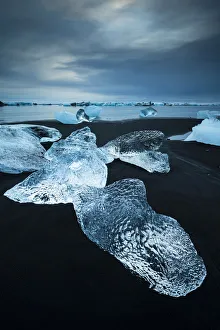 Diamond Beach, Jokulsarlon Glacier Lagoon, Hofn, Iceland, Europe