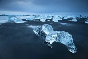 Diamond Beach Prints: Diamond Beach, Jokulsarlon Glacier Lagoon, Hofn, Iceland, Europe