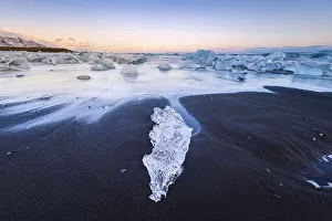 Diamond Beach, Jokulsarlon Glacier Lagoon, Hofn, Iceland, Europe