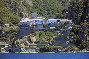 Dionissiou monastery, Athos Peninsula, Mount Athos, Chalkidiki, Greece