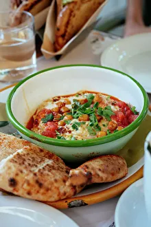 Plate Prints: Dish of Hummus, Chickpea and Tomato, Athens, Attica, Greece