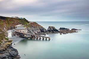 Lizard Point Prints: Disused lifeboat station, Lizard point, Lizard Peninsula, Cornwall, England