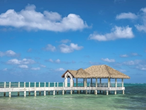 Scenic Image Prints: Dock along the Caribbean Sea on Grand Cayman, Cayman Islands, British West Indies