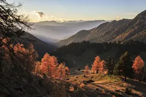 Last Light Prints: Dolomites, the last light in Funes valley, on the natural park Puez Odle, Italy