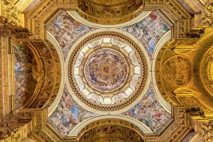Roman Catholic Collection: Dome of the Royal Chapel of the Treasure of St. Januarius, Naples Cathedral, Naples, Campania, Italy