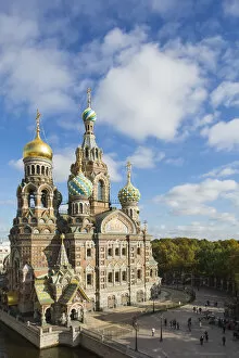 Images Dated 8th April 2015: Domes of Church of the Saviour on Spilled Blood, Saint Petersburg, Russia