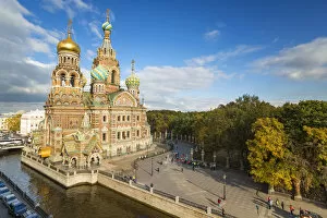 St Petersburg Collection: Domes of Church of the Saviour on Spilled Blood, Saint Petersburg, Russia