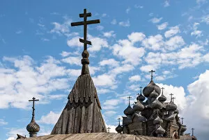 Images Dated 5th October 2022: Domes and crosses of the Church of Intercession (Pokrovskaya Church)