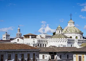 Domes of La Compania Church, Old Town, Quito, Pichincha Province, Ecuador