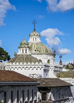 Domes of La Compania Church, Old Town, Quito, Pichincha Province, Ecuador