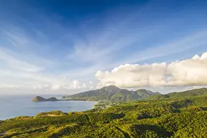 Portsmouth Prints: Dominica, Portsmouth. The view towards Portsmouth and Prince Rupert Bay from Morne
