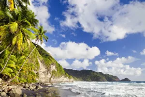 Dominica, Riviere Cyrique. The beach at Wavine Cyrique