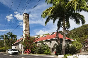 Dominica, Roseau, old sugar mill arts complex