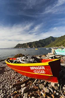 Soufriere Bay Prints: Dominica, Scotts Head, town harbor