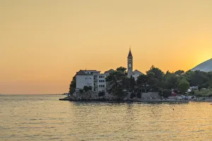 The Dominican Monastery on Glavica peninsula at sunset
