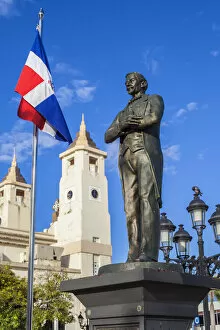 Images Dated 31st July 2012: Dominican Republic, Puerto Plata, Central Park, Gazebo and Statue of General Luperon