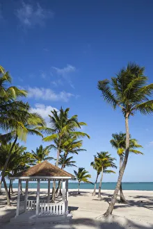 Dominican Republic, Punta Cana, Cap Cana, Gazebo on Juanillo Beach