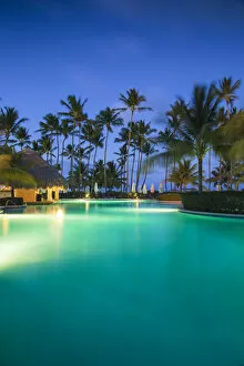 Blurred Motion Gallery: Dominican Republic, Punta Cana, Playa Cabeza de Toro, Swimming pool at Dreams Palm
