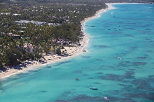 Dominican Republic, Punta Cana, View of Bavaro beach