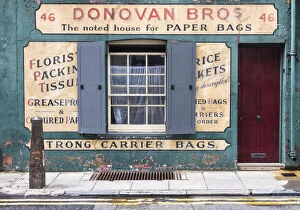 Donovan Bros paper bags shop in Spitalfields, London, England