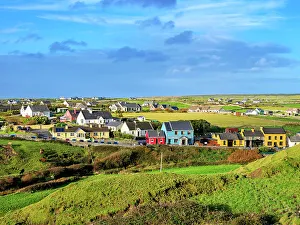 Doolin Prints: Doolin Village, elevated view, County Clare, Ireland