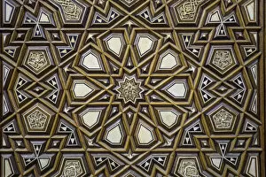 Door detail in the Al-Rifa i Mosque, Islamic Cairo, Cairo, Egypt