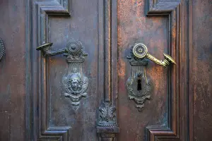 Handle Prints: Door of Basilica, Gyor, Western Transdanubia, Hungary