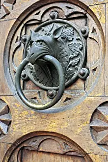 Trento Prints: Door in cathedral, Trento, Trentino-Alto Adige, Italy