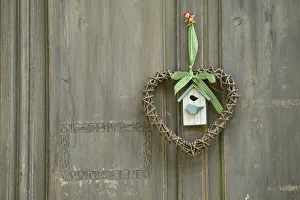 Heart Prints: Door decoration in Arles, Provence Alpes Cote d Azur, Provence, France, Europe
