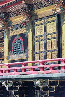 Religious Architecture Prints: Door of Haiden (Main Shrine) of Mausoleum of Iemitsu at Rinnoji Temple (UNESCO World Heritage Site)