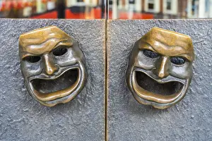 Soho Prints: Door handels at The Sondheim Theatre, previously known as Queens theatre, Soho, London