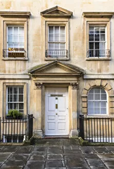 Images Dated 14th July 2021: The front door of a house in Bath, Somerset, England